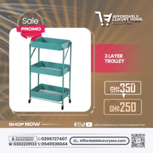 3 Layer Metal Rolling Utility Cart