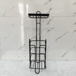 Freestanding Toilet Roll Holder with Storage and Top Tray