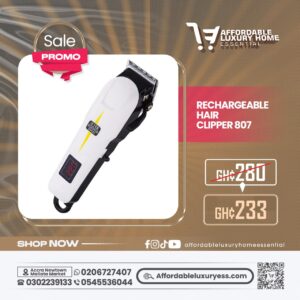 Rechargeable Hair Clipper 807 (Professional Charging Barber)