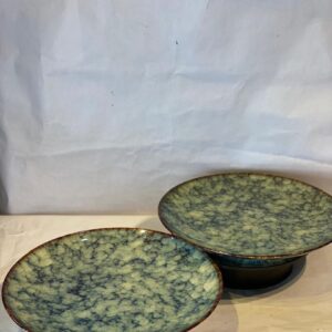 2 Pcs Ceramic Plates Set