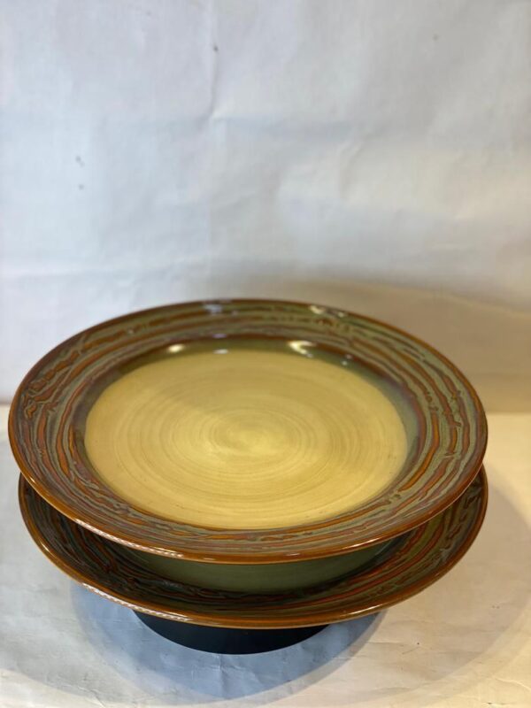 2 Pcs Ceramic Plates Set