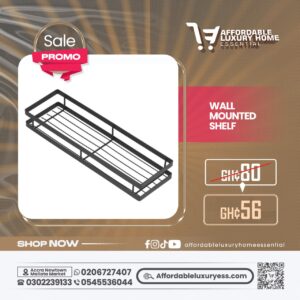 Wall Mounted Shelf (Metal Spice Rack / Shower Caddy)