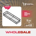 Wall Mounted Shelf (Metal Spice Rack / Shower Caddy)