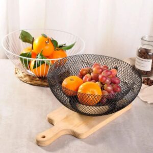 Fruit Basket (Metal Mesh Storage Bowl)