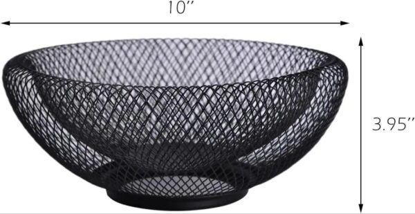 Fruit Basket (Metal Mesh Storage Bowl)