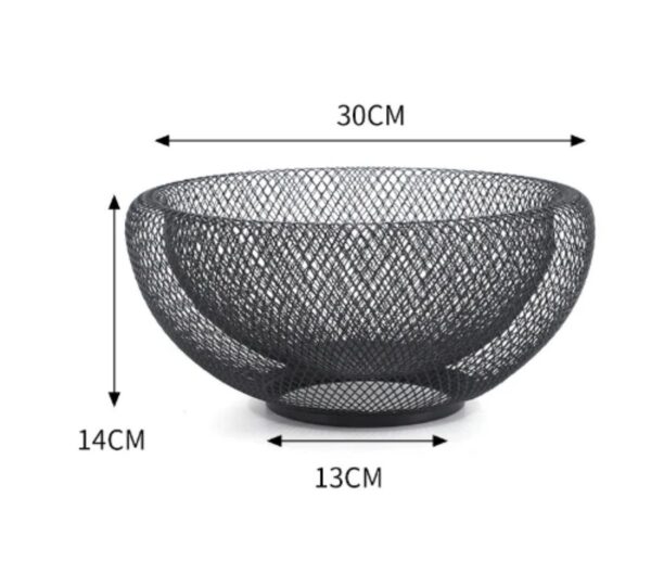 Fruit Basket (Metal Mesh Storage Bowl)