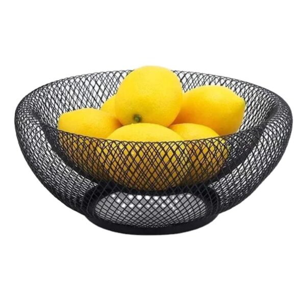 Fruit Basket (Metal Mesh Storage Bowl)