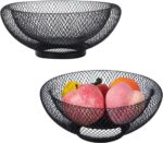 Fruit Basket (Metal Mesh Storage Bowl)
