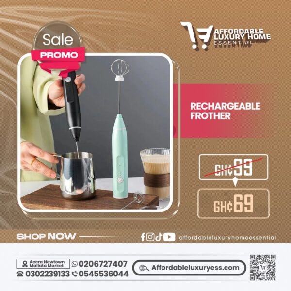 Rechargeable Frother (USB Speed-Adjustable Milk Frother)