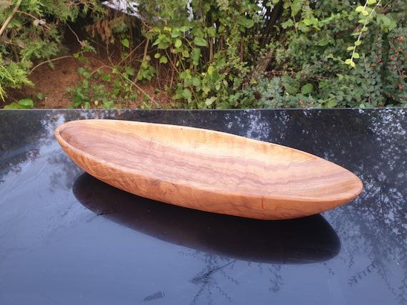 Wooden Tray / Hand-Carved Dough Bowl Platter