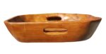 Wooden Bowl (Enrico Hand Carved Farmhouse Root Wood Tray with Handles)
