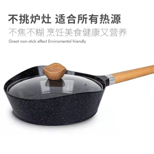 Cook Lover 5-Piece Non-Stick Ceramic Cookware Set with Wood-Style Handles