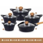 Cook Lover 5-Piece Non-Stick Ceramic Cookware Set with Wood-Style Handles