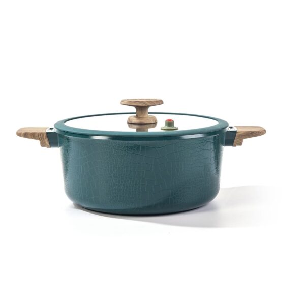 Premium 30cm Non-Stick Ceramic Pot with Wood-Grain Handle
