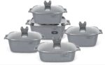 MGC 5-Piece Square Non-Stick Granite Cookware Set