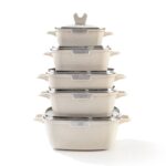 MGC 5-Piece Square Non-Stick Granite Cookware Set