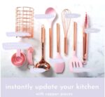 Silicone Kitchen Utensil Set with Wire Holder