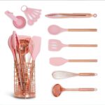 Silicone Kitchen Utensil Set with Wire Holder
