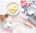 Silicone Kitchen Utensil Set with Wire Holder