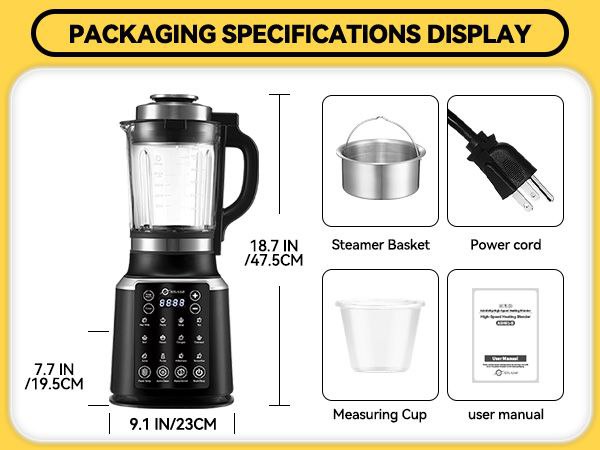 RAF R.2859R 2-in-1 Professional Heating Blender (800W)