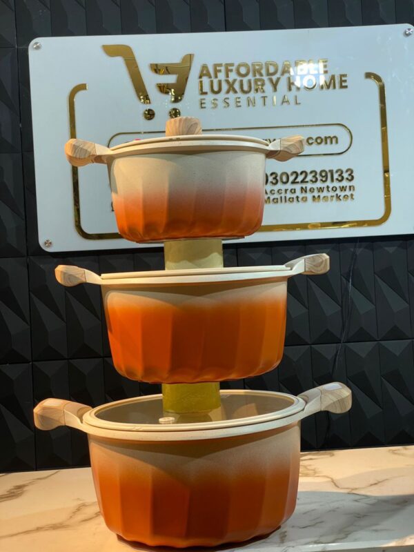 MGC 3-Piece Extra Large Non-Stick Granite Pot Set