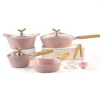MGG 15-Piece Jade Series Non-Stick Ceramic Cookware Set