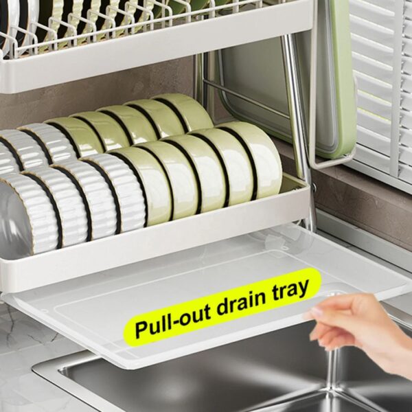 3-Tier Anti-Rust Stainless Steel Dish Drying Rack