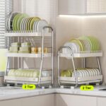 3-Tier Anti-Rust Stainless Steel Dish Drying Rack