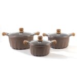 MGC 4pcs Die-Cast Aluminum Non-Stick Granite Cookware Set