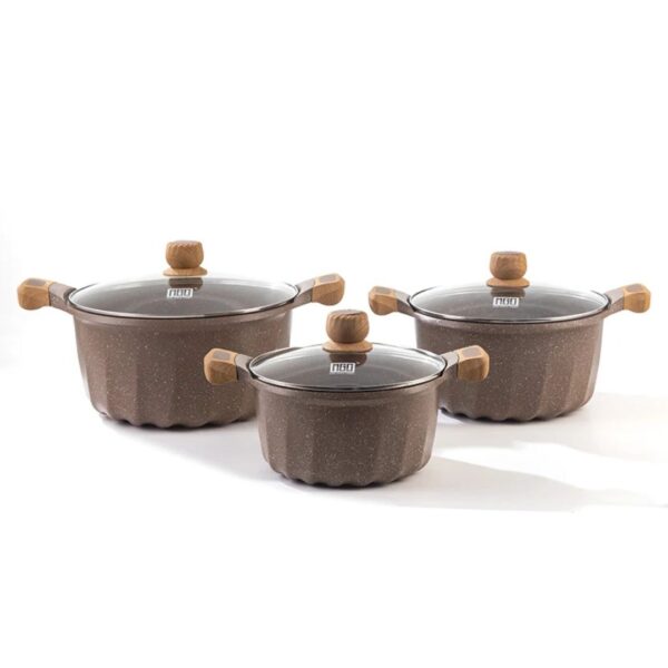 MGC 4pcs Die-Cast Aluminum Non-Stick Granite Cookware Set