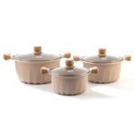 MGC 4pcs Die-Cast Aluminum Non-Stick Granite Cookware Set