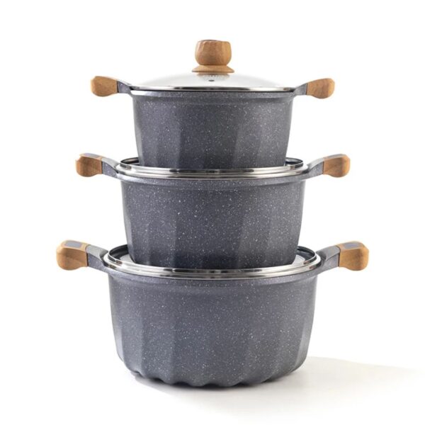 MGC 4pcs Die-Cast Aluminum Non-Stick Granite Cookware Set