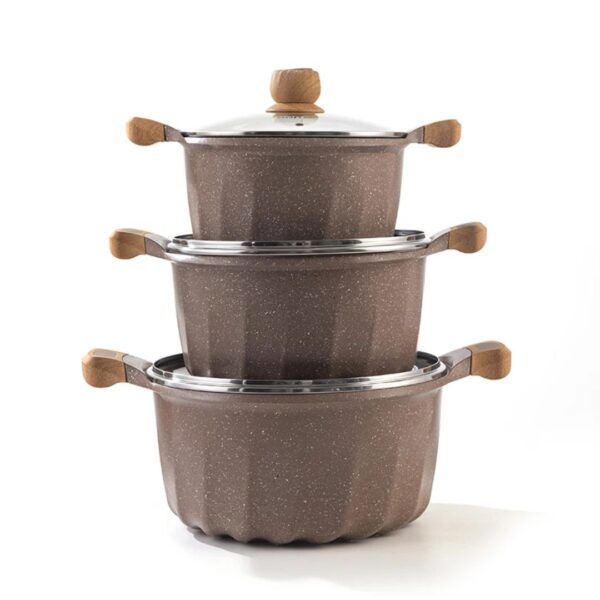 MGC 4pcs Die-Cast Aluminum Non-Stick Granite Cookware Set