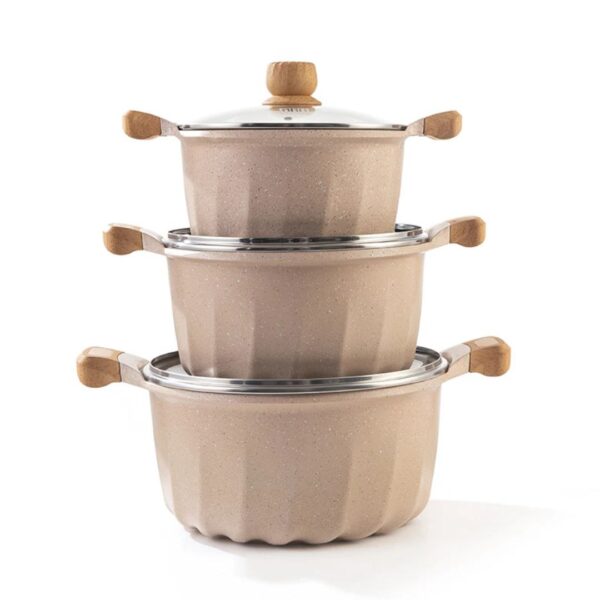 MGC 4pcs Die-Cast Aluminum Non-Stick Granite Cookware Set