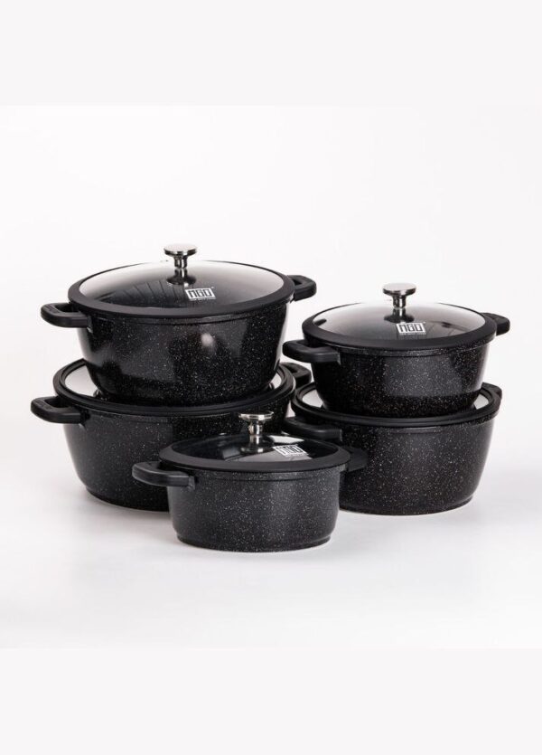 Make Grace Cooker 10-Piece Die-Cast Granite Stockpot Set