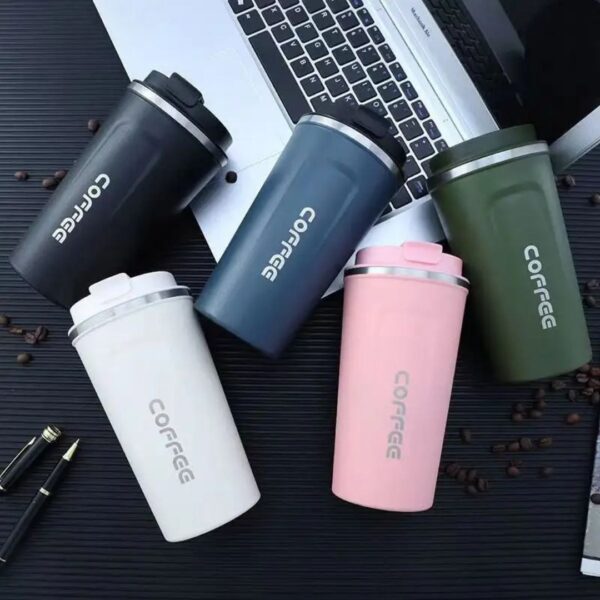 Premium Double-Wall Insulated Coffee Mug / Travel Flask