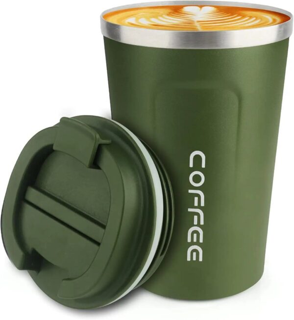 Premium Double-Wall Insulated Coffee Mug / Travel Flask