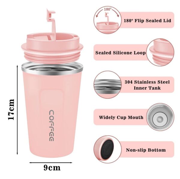 Premium Double-Wall Insulated Coffee Mug / Travel Flask