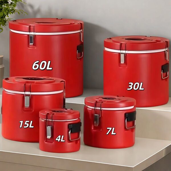 5-Piece Insulated Food Barrel / Cooler Box Set (Hot & Cold)