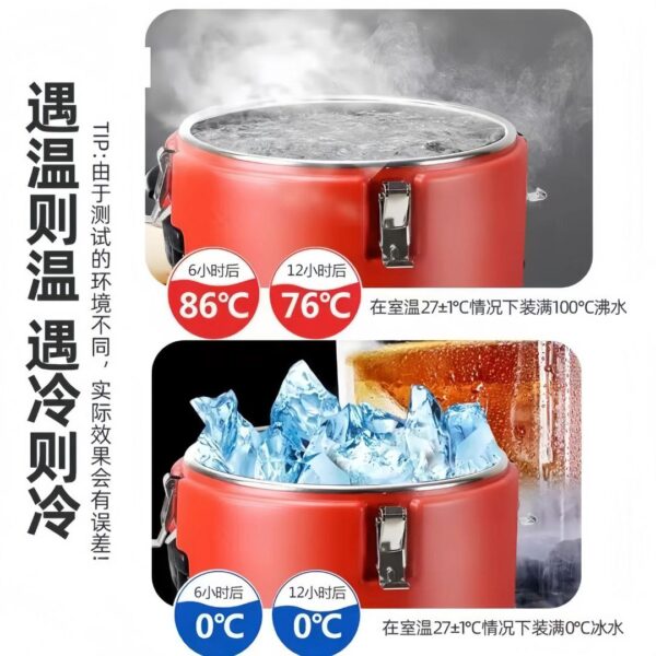 5-Piece Insulated Food Barrel / Cooler Box Set (Hot & Cold)