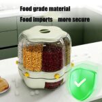 Multi-Compartment Rotating Dry Food Dispenser (Rice & Grain Storage)
