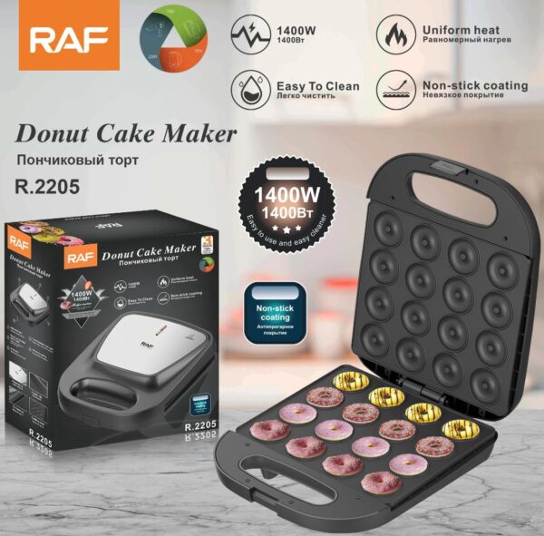 Mini Donut Maker Machine - 16 Hole Capacity (Non-Stick)