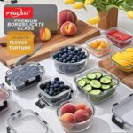 12-Piece Airtight Borosilicate Glass Meal Prep Storage Set