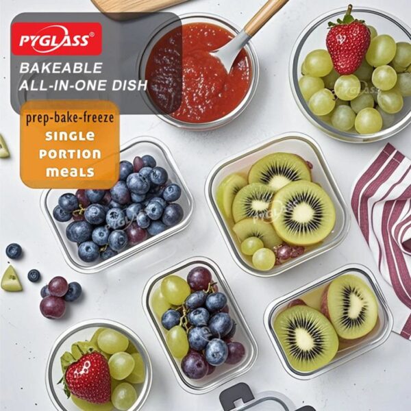 12-Piece Airtight Borosilicate Glass Meal Prep Storage Set