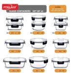 12-Piece Airtight Borosilicate Glass Meal Prep Storage Set