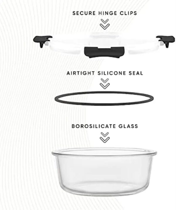 12-Piece Airtight Borosilicate Glass Meal Prep Storage Set