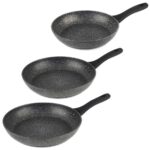 3-Piece Forged Aluminum Non-Stick Stone-Coated Frying Pan Set