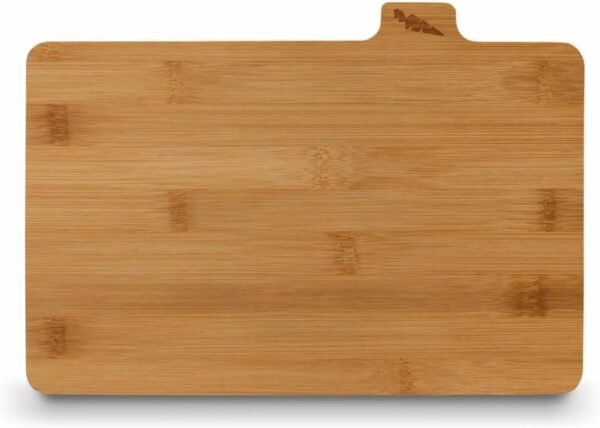 4-Piece Bamboo Cutting Board Set with Black Metal Stand