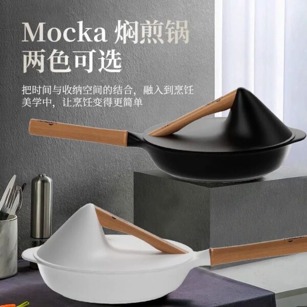 Non-Stick Wok Pan with Wooden Handle