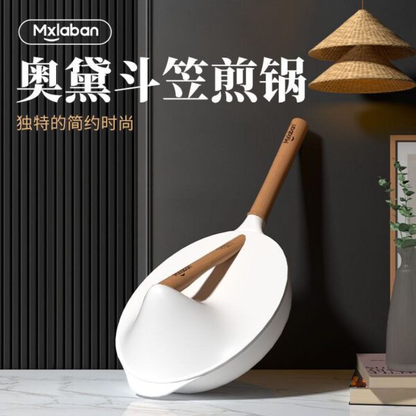 Non-Stick Wok Pan with Wooden Handle